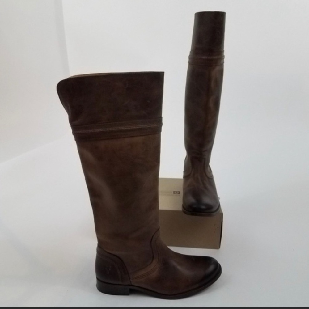 Frye Boots Melissa Trapunto Knee High Womens brown